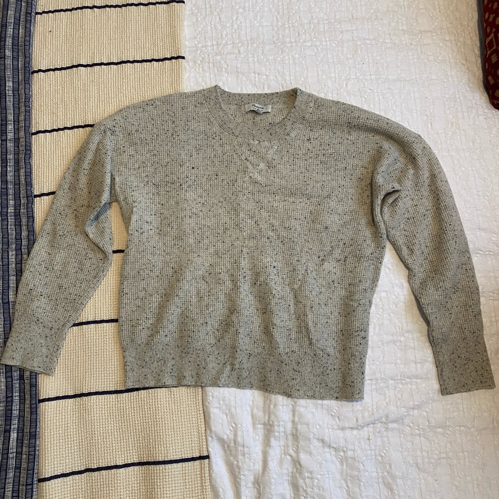 Madewell Cashmere Grey Speckled Sweater